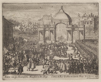 KG 07129
<br/>
Intocht Willem III in Den Haag: Buitenhof
<br/>
<em>Scherm, Lorenz (werkz. ca 1700)</em>